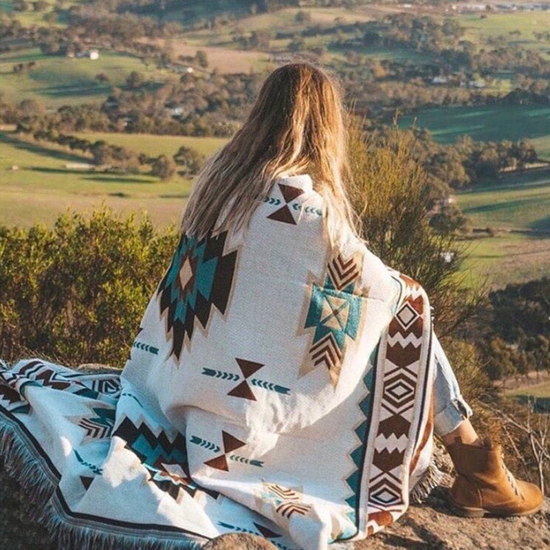 Aztec Throw Camping Blanket