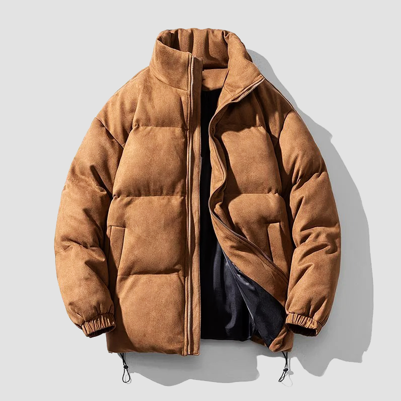Ocean Paris Suede Puffer Jacket