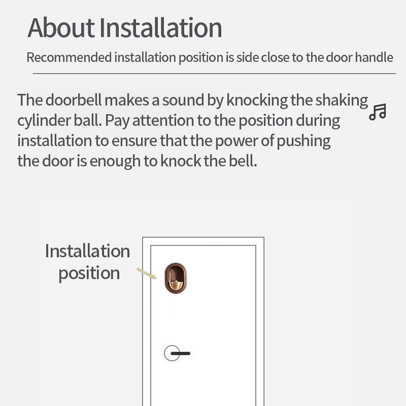 Japandi Wooden Doorbell