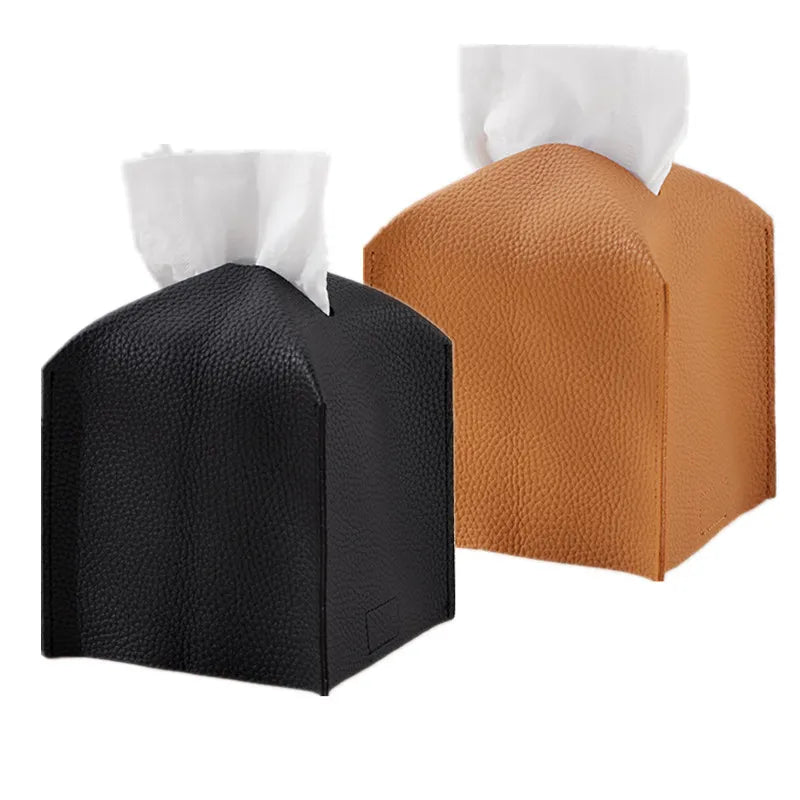 Southern Elegance Faux Leather Tissue Box Holder