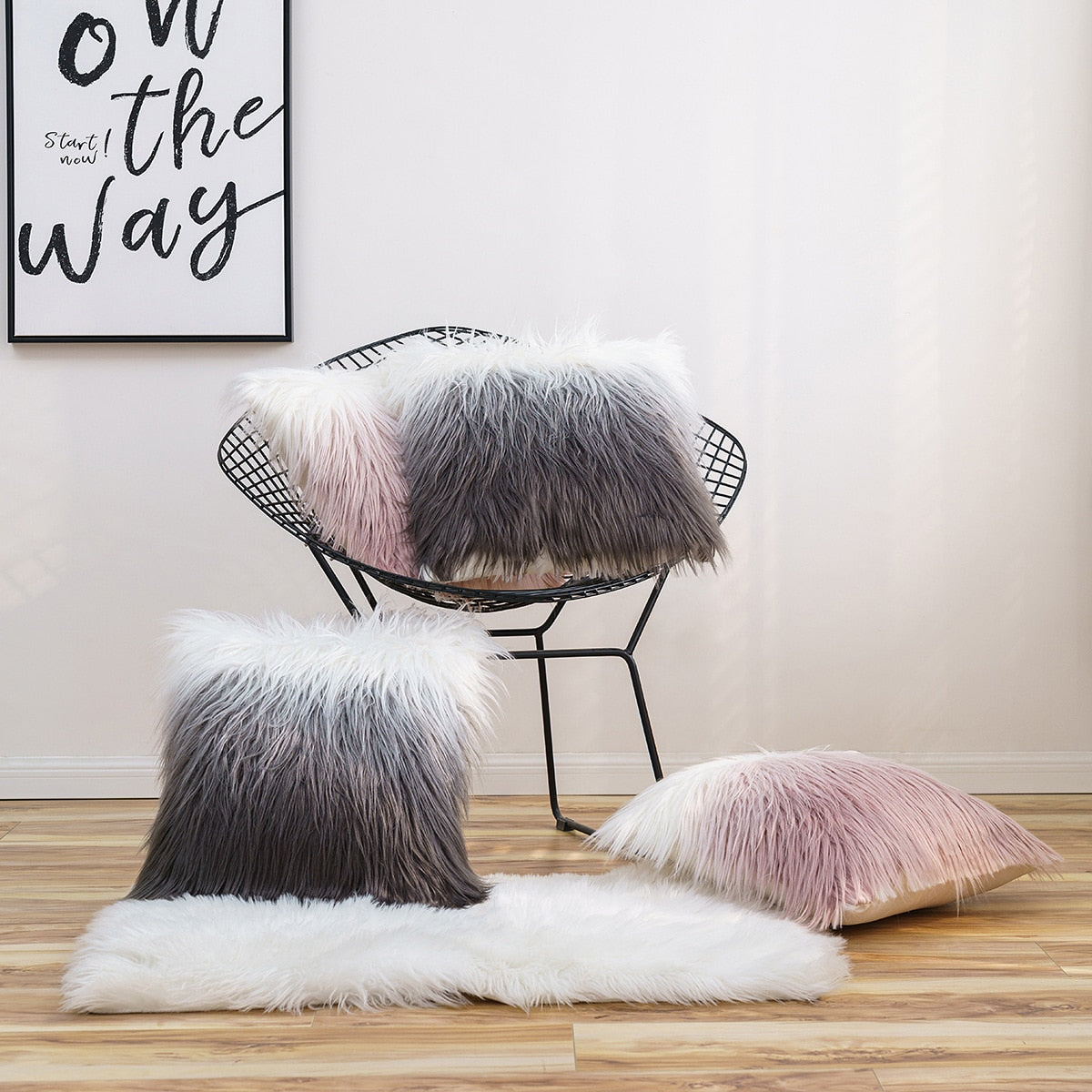 Mongolian Lamb Faux Fur Pillow Cover