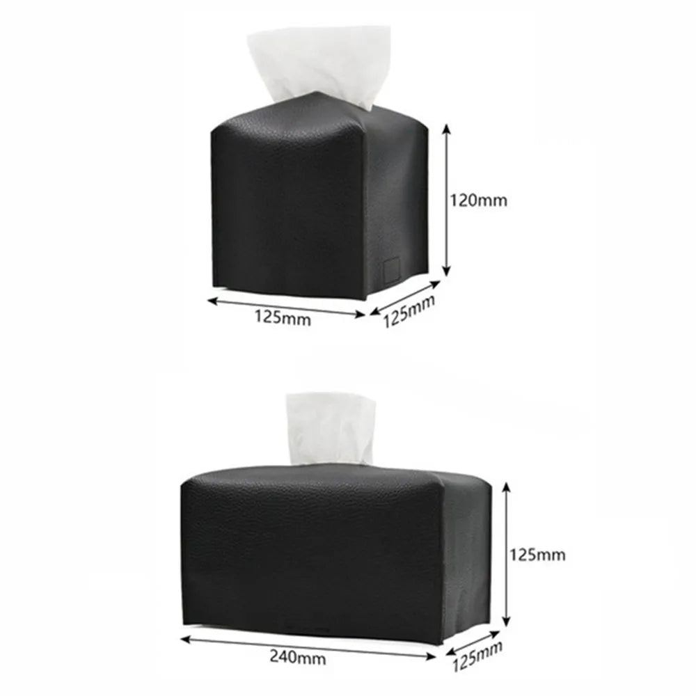 Southern Elegance Faux Leather Tissue Box Holder
