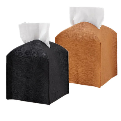 Southern Elegance Faux Leather Tissue Box Holder