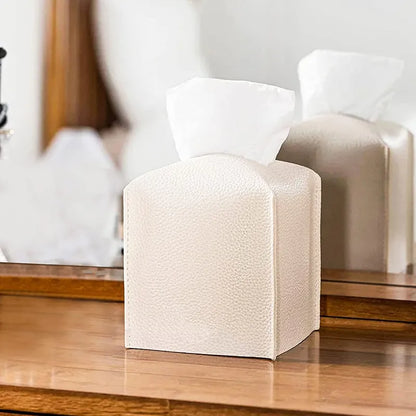 Southern Elegance Faux Leather Tissue Box Holder