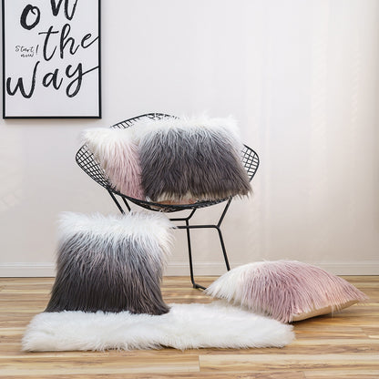 Mongolian Lamb Faux Fur Pillow Cover