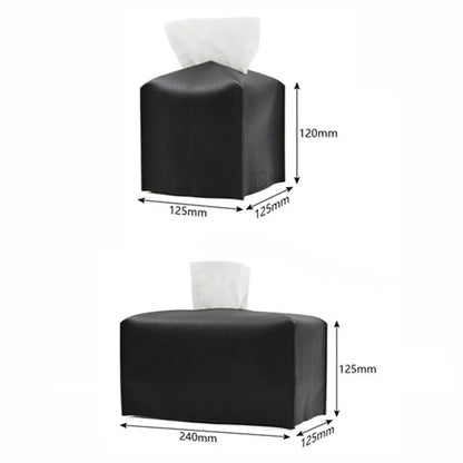 Southern Elegance Faux Leather Tissue Box Holder