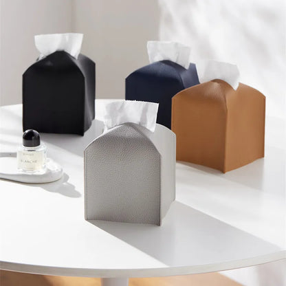 Southern Elegance Faux Leather Tissue Box Holder